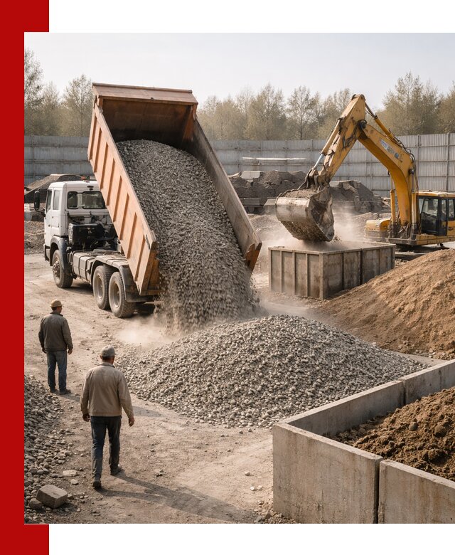 Доставка нерудных материалов с погрузкой и разгрузкой в Амурске