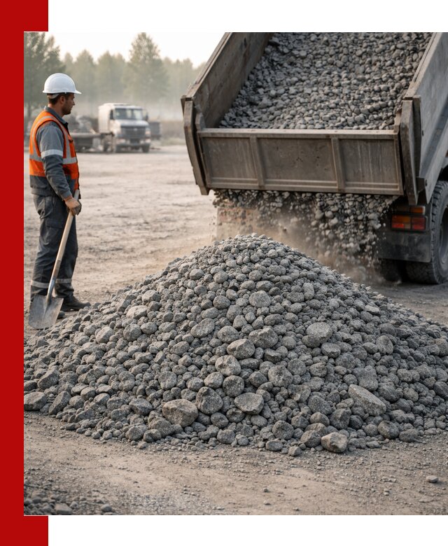 Гранитный щебень фракции 100–201 для строительства в Амурске