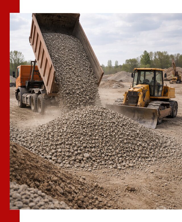 Доставка гравийного щебня фракции 40-70 в Амурске