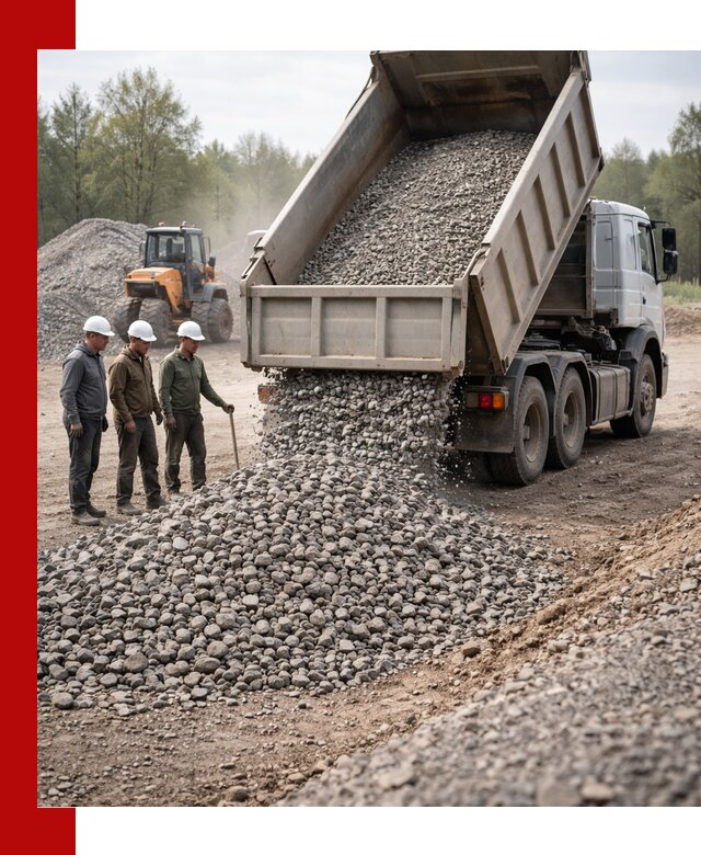 Доставка гравийного щебня фракции 70-120 в Амурске