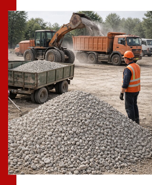 Доставка известнякового щебня фракция 20–40 в Амурске