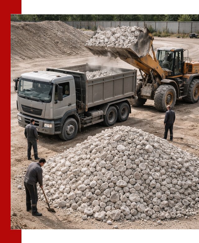 Известняковый щебень фракция 70–150 с доставкой в Амурске