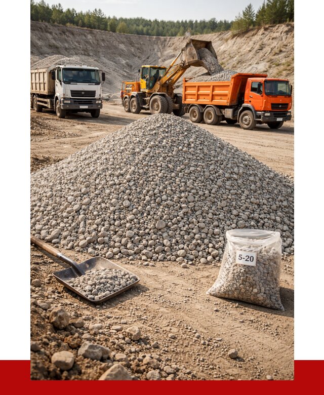 Доломитовый щебень фр. 5-20 в Амурске от 4339 р. | ПРОНЕРУДМрс