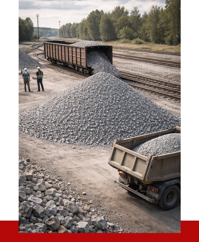 Железнодорожный щебень 20-60 в Амурске от 1756 р. | ПРОНЕРУДМрс