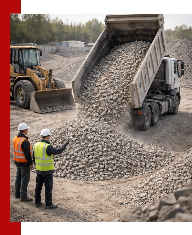 Вторичный щебень фракция 40–70 доставка в Амурске