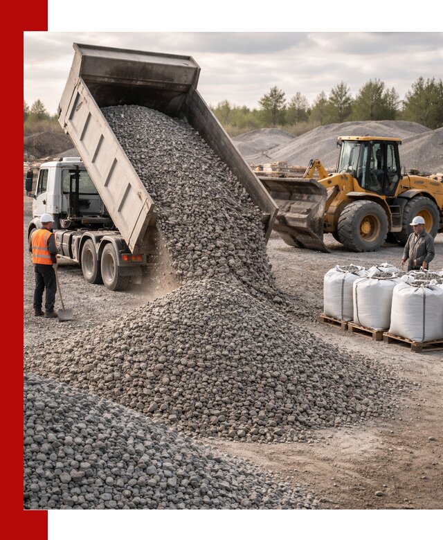 Бетонный щебень фракция 5–20 с доставкой в Амурске