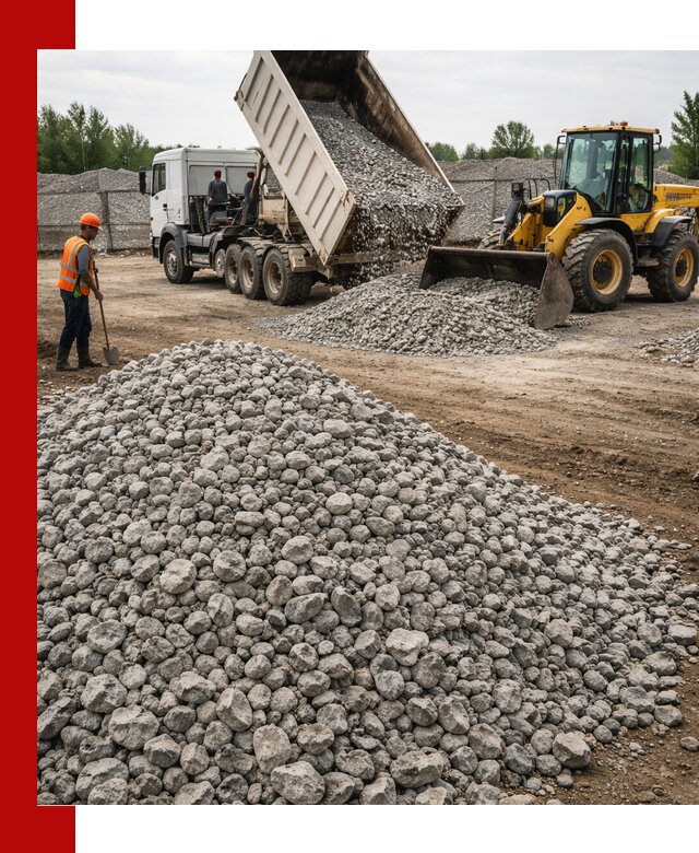 Доставка бетонного щебня фракции 40-70 в Амурске