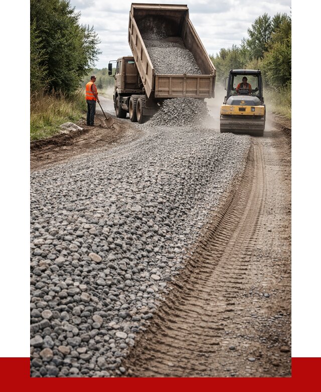 Щебень для отсыпки дороги в Амурске от 2790 р. ПРОНЕРУДМрс