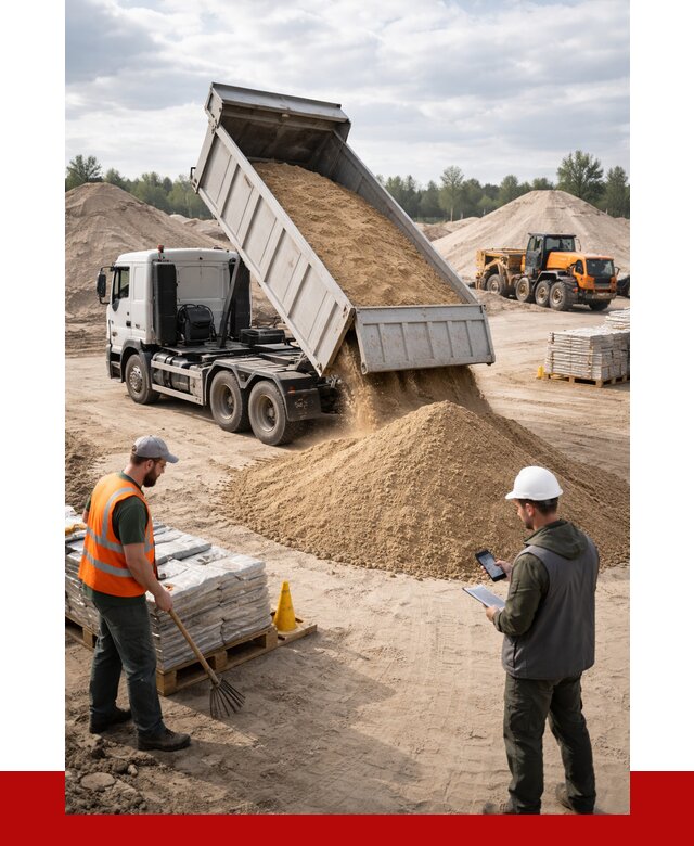 Карьерный песок с доставкой в Амурске от 3720 р. ПРОНЕРУДМрс
