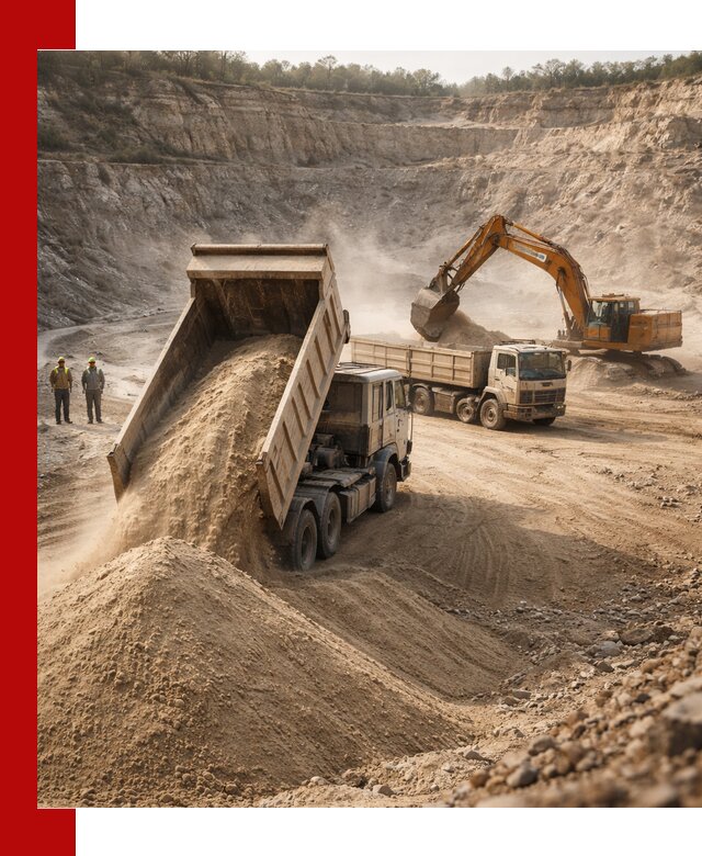 Карьерный песок навалом с доставкой в Амурске