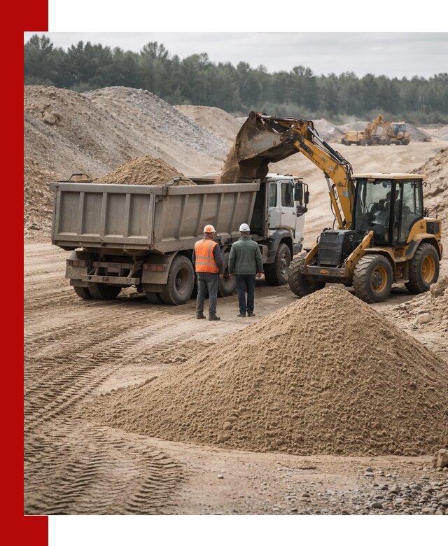 Карьерный среднезернистый песок с доставкой в Амурске