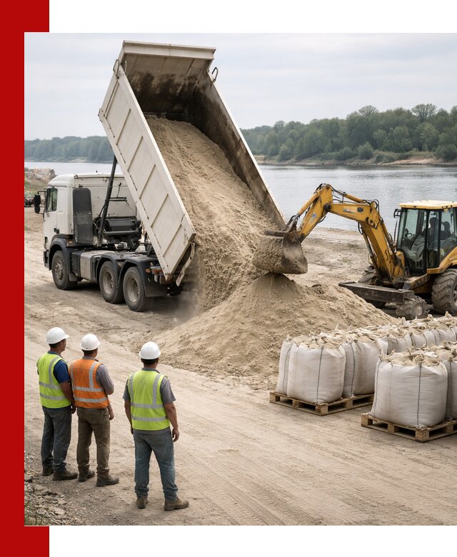 Доставка речного песка в Амурске самосвалами и погрузкой