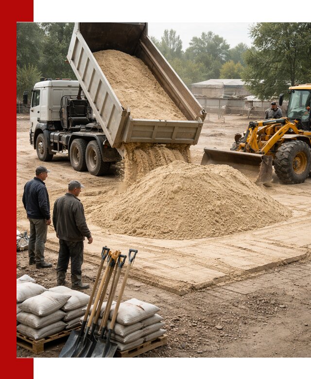 Доставка мытого песка в Амурске с самосвалами по выгодной цене