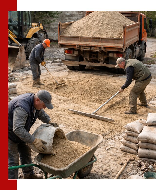 Поставка песка для стяжки в Амурске с быстрой доставкой