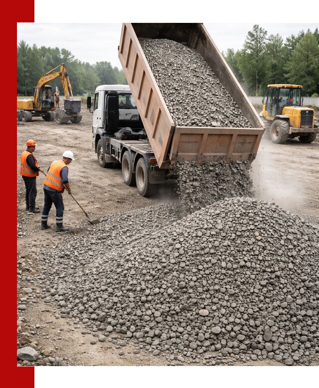 Доставка гравия фракции 40-70 в Амурске оптом и в розницу