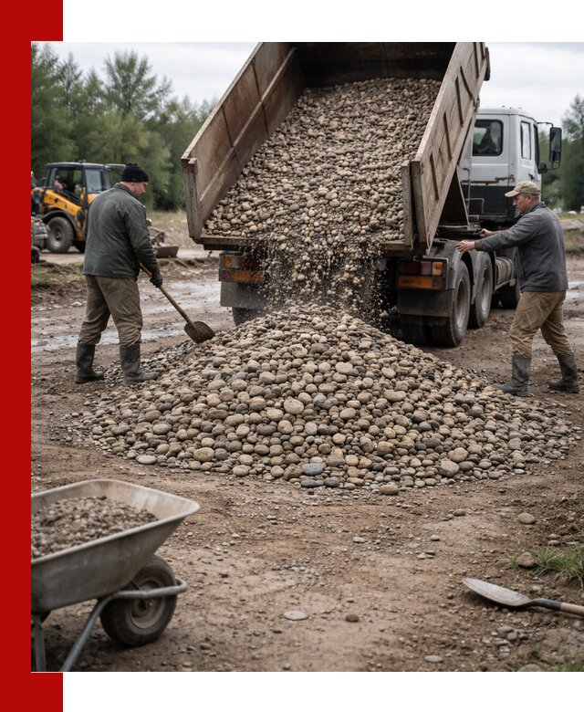 Доставка гальки речной оптом и в розницу в Амурске