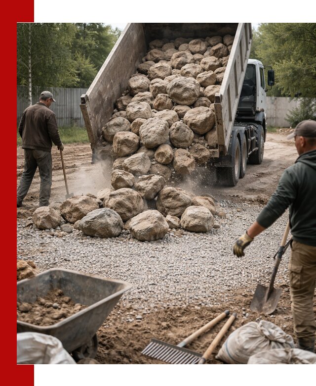 Доставка и укладка булыжника в Амурске