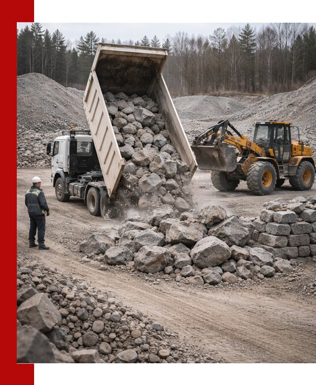 Доставка и продажа бутового гранитного камня в Амурске