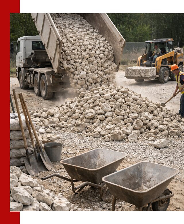 Доставка и продажа бутового известнякового камня в Амурске