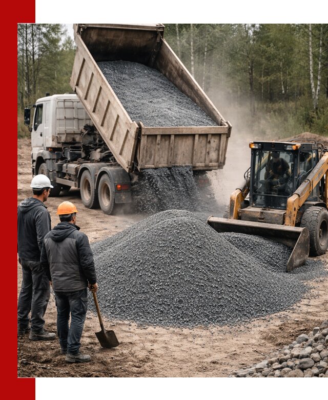 Гранитный отсев 0-5 с доставкой и разгрузкой в Амурске