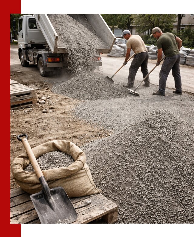 Отсев для тротуарной плитки в Амурске — доставка и укладка