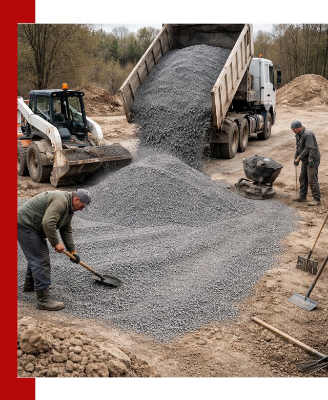 Отсев для подсыпки в Амурске — доставка и подсыпка на участок