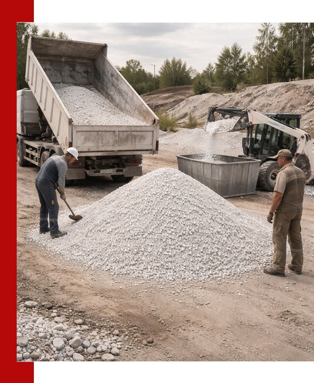 Доставка и продажа белой мраморной крошки в Амурске