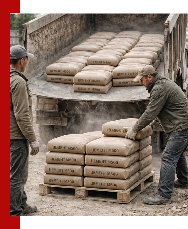 Цемент М500 с доставкой самосвалом в Амурске