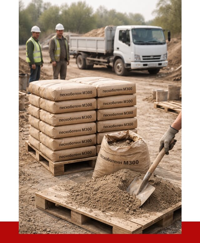 Пескобетон М300 в Амурске с доставкой от 4804 р. за куб | ПРОНЕРУДМрс