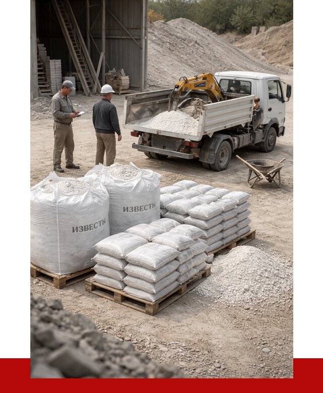 Известь строительная в Амурске с доставкой от 4339 р. | ПРОНЕРУДМрс