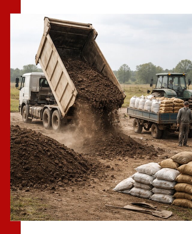 Доставка грунта и удобрений оптом в Амурске для сельхоз и строительства