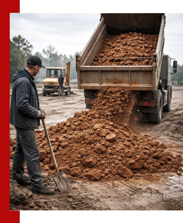 Глина для засыпки в Амурске с доставкой самосвалами