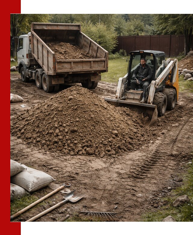 Суглинок для планировки участков в Амурске с доставкой и выгрузкой