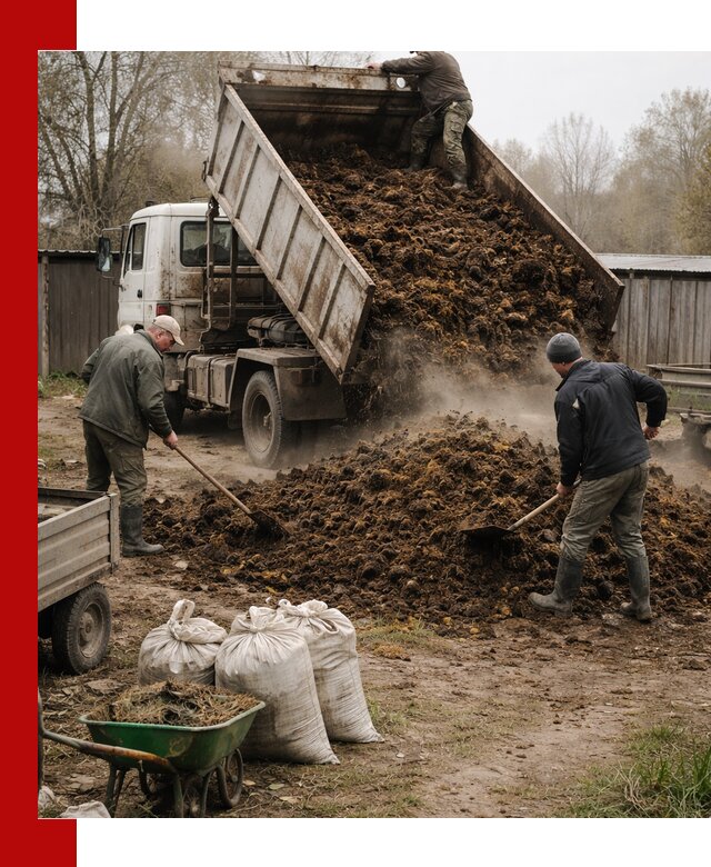 Доставка коровьего навоза самосвалом в Амурске