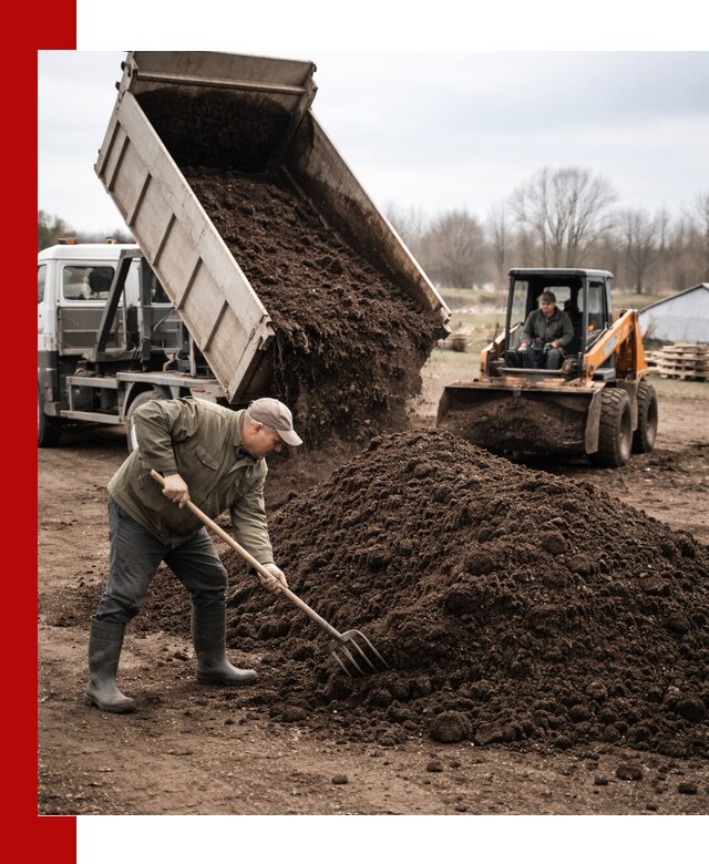 Доставка и продажа перегноя в Амурске быстро и дешево