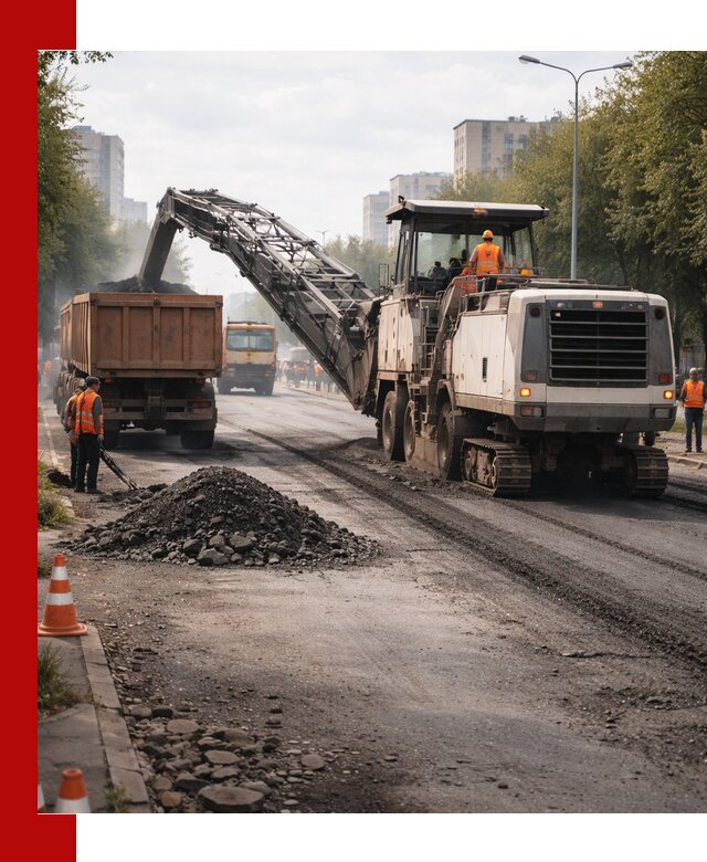 Фрезерованный асфальт в Амурске — удаление и вывоз старого покрытия