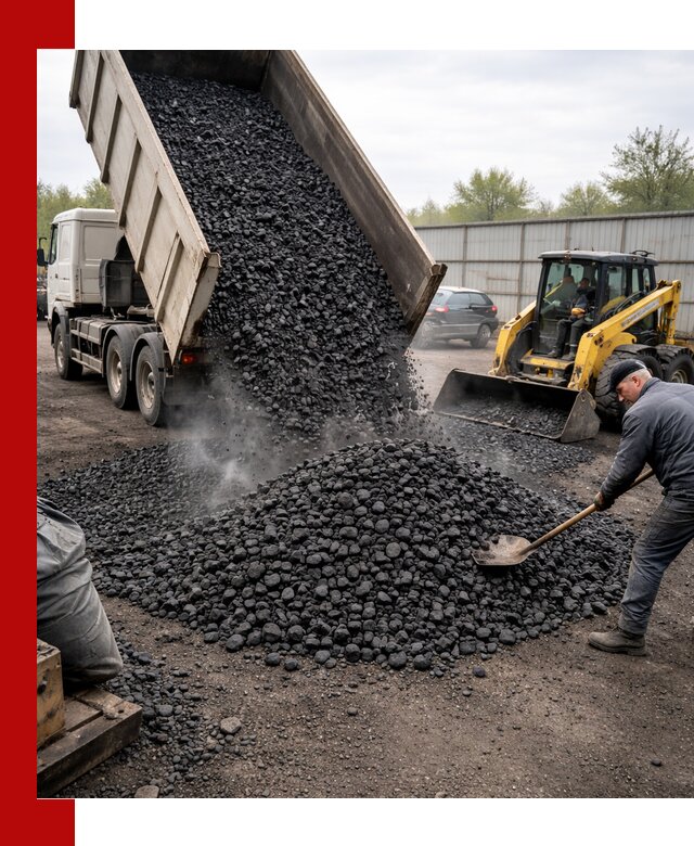 Доставка угля орех в Амурске оптом и в розницу