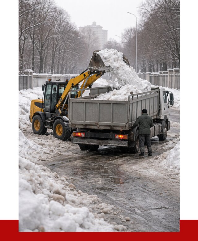 Вывоз снега с погрузкой в Амурске от 3616 р. ПРОНЕРУДМрс