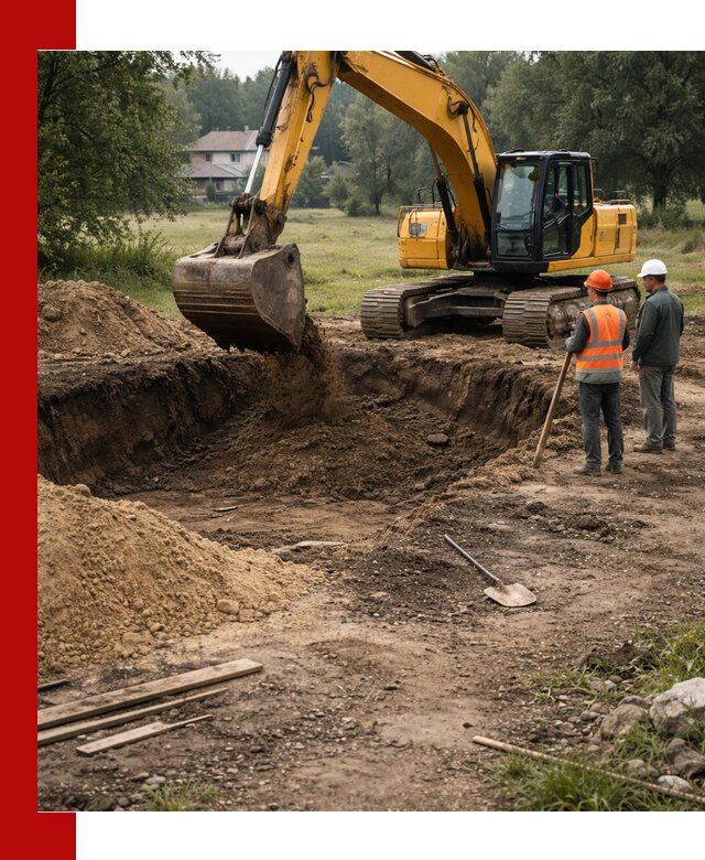 Рытье котлована под фундамент в Амурске (быстро и недорого)