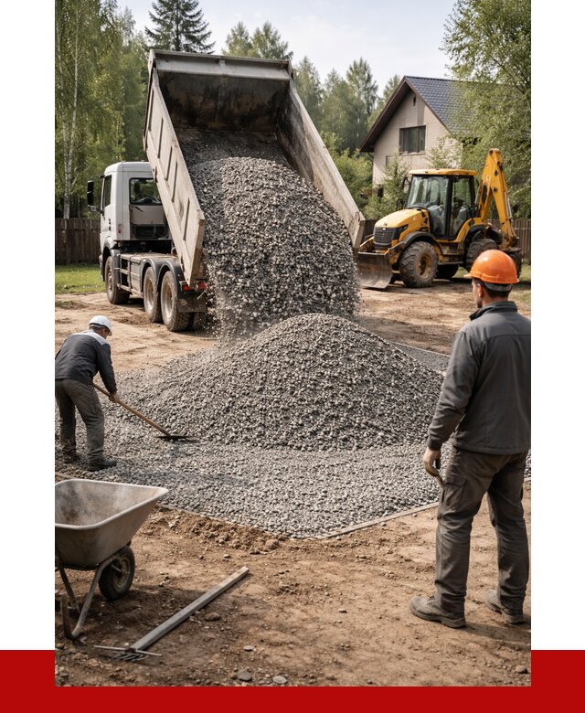 Отсыпка участка щебнем в Амурске от 6716 р. ПРОНЕРУДМрс