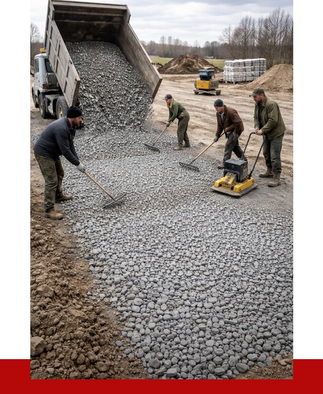 Устройство щебеночной подушки в Амурске от 4649 р. ПРОНЕРУДМрс